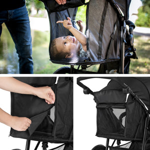 hauck 3-Wheel All Terrain Stroller with Raincover - From Birth up to 48.5lbs