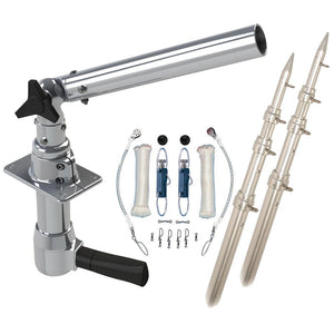 Rupp Revolution Top Gun Package w/18' Poles & Complete Single Line Rigging Kit w/Klickers Release Clips - TRAPSKI