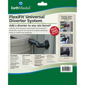 Good Ideas Rain Wizard Rain Collection Barrel 50-Gallon w/ Diverter Kit, Black - TRAPSKI