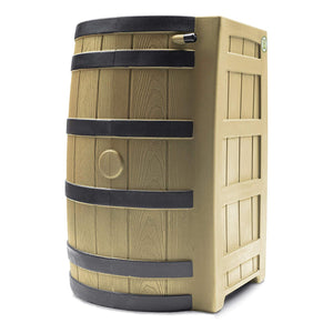 Good Ideas Rain Wizard 50 Gallon Plastic Rain Barrel Water Collector, Khaki - TRAPSKI
