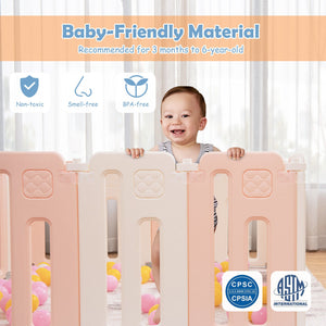 16 Panels Baby Safety Playpen with Drawing Board
