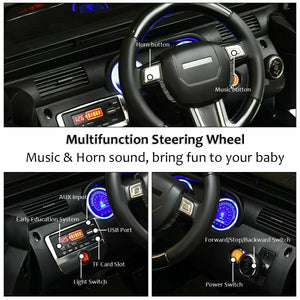 12V Kids Remote Control Riding Truck Car with LED Lights