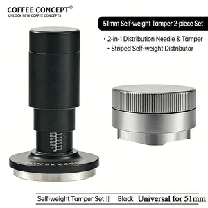 Vertical Striped Gravity Espresso Distributor - Stainless Steel Self-Leveling Tool 51/53/58mm From $16