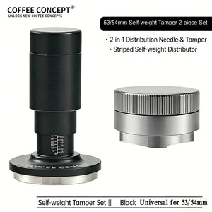 Vertical Striped Gravity Espresso Distributor - Stainless Steel Self-Leveling Tool 51/53/58mm From $16