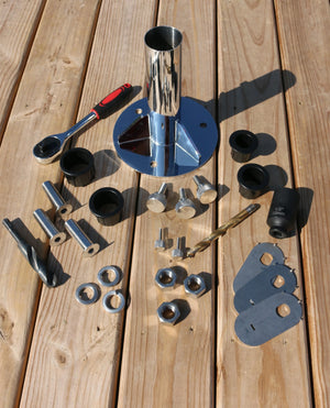 Breezelock™ Dock & Boat Flag/Umbrella Stand - Stainless Steel Umbrella Stand - TRAPSKI