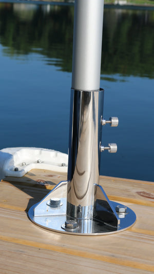 Breezelock™ Dock & Boat Flag/Umbrella Stand - Stainless Steel Umbrella Stand - TRAPSKI