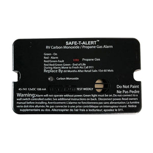 Safe-T-Alert 45-Series Combo Carbon Monoxide Propane Alarm Surface Mount - Black - TRAPSKI