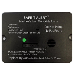 Safe-T-Alert 62 Series Carbon Monoxide Alarm w/Relay - 12V - 62-542-R-Marine - Flush Mount - Black - TRAPSKI