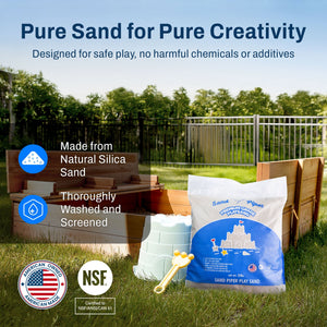 SandPiper 25Lb Premium Grade Multi-Use Play Sand w/Chemical Free Formula, 4 Pack
