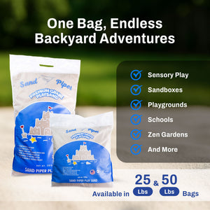 Sandpiper Multiuse Play Sand for Kids, Indoor Outdoor Silica Sand, 50 Lb Bag