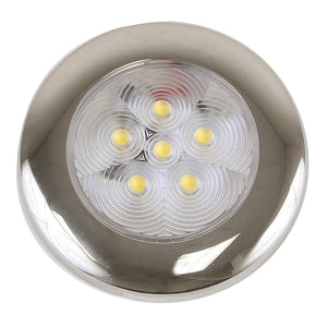 Scandvik B3 Downlight Surface Mount - Cool White - SS Trim - IP67 - 12/24V - TRAPSKI