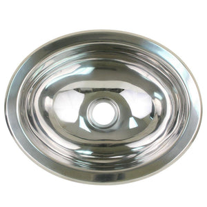 Scandvik Polished SS Oval Sink - 13.25" x 10.5" - TRAPSKI