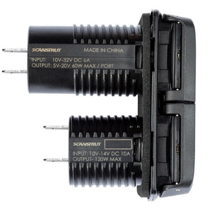 Scanstrut Flip Pro Multi - Dual USB-C 12V Power Socket - TRAPSKI