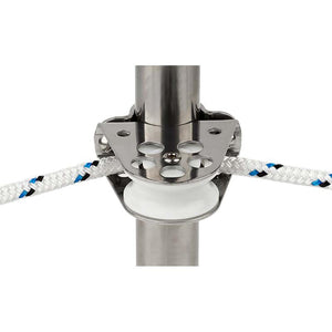 Schaefer Clamp-On Furling Line Stanchion Lead Block - 1" Ball Bearing - TRAPSKI