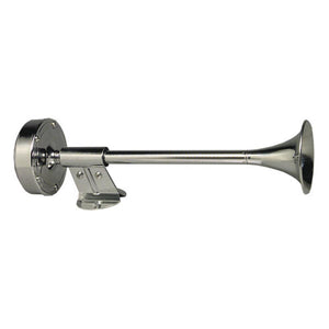 Schmitt Marine Deluxe All-Stainless Shorty Single Trumpet Horn - 12V - TRAPSKI