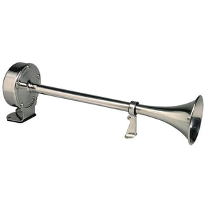 Schmitt Marine Deluxe All-Stainless Single Trumpet Horn - 24V - TRAPSKI