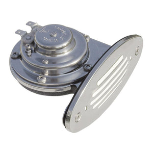 Schmitt Marine Mini Stainless Steel Single Drop-In Horn w/Stainless Steel Grill - 12V High Pitch - TRAPSKI