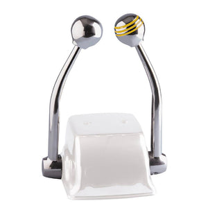Schmitt Marine Standard Control Arm Set w/Gold Throttle Knob & Plain Shift Knob - TRAPSKI