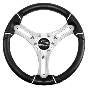 Schmitt Marine Torcello 14" Wheel - 04 Series - Polyurethane Wheel w/Chrome Trim Cap - Brushed Spokes - 3/4" Tapered Shaft - TRAPSKI