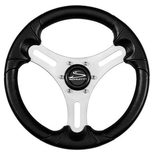 Schmitt Marine Torcello Lite 13" Wheel - Black Polyurethane Wheel w/Silver Spokes Black Cap- 3/4" Tapered Shaft - TRAPSKI