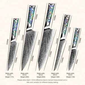 Imperial Professional Japanese VG10 Damascus 5- Piece Knife Set