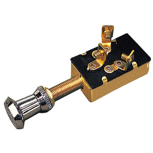 Sea-Dog 3 Position 1 Circuit Push-Pull Switch - Stamped Brass - TRAPSKI