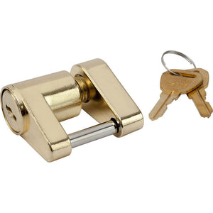 Sea-Dog Brass Plated Coupler Lock - 2 Piece - TRAPSKI