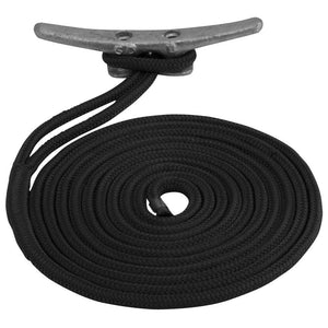 Sea-Dog Double Braided Nylon Dock Line - 1/2" x 20 - Black - TRAPSKI
