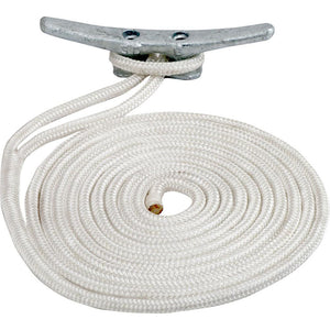 Sea-Dog Double Braided Nylon Dock Line - 3/4" x 35 - White - TRAPSKI