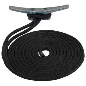 Sea-Dog Double Braided Nylon Dock Line - 5/8" x 20 - Black - TRAPSKI
