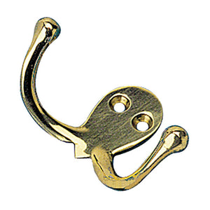 Sea-Dog Double Coat Hook - Cast Brass - TRAPSKI