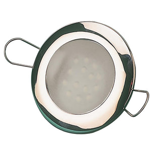 Sea-Dog LED Overhead Light 2-7/16" - Brushed Finish - 60 Lumens - Frosted Lens - Stamped 304 Stainless Steel - TRAPSKI