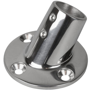 Sea-Dog Rail Base Fitting 2-3/4" Round Base 60 316 Stainless Steel - 1" OD - TRAPSKI