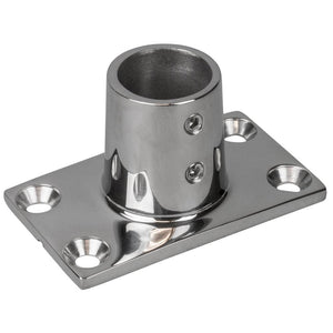 Sea-Dog Rail Base Fitting Rectangular Base 90 316 Stainless Steel - 1-7/8" x 3-3/16" - 1" OD - TRAPSKI