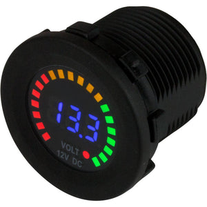 Sea-Dog Rainbow Display Digital Voltmeter - Injection Molded Nylon - 5V-15VDC - TRAPSKI