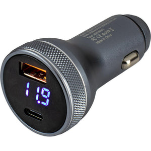 Sea-Dog Round USB USB-C Power Plug w/Voltmeter - TRAPSKI