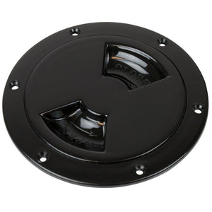 Sea-Dog Smooth Quarter Turn Deck Plate - Black - 4" - TRAPSKI