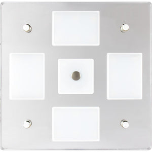 Sea-Dog Square LED Mirror Light w/On/Off Dimmer - White Blue - TRAPSKI