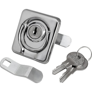Sea-Dog Surface Mount Locking Ring Pull - Stamped 304 Stainless Steel/Die Cast Zinc Lock - TRAPSKI