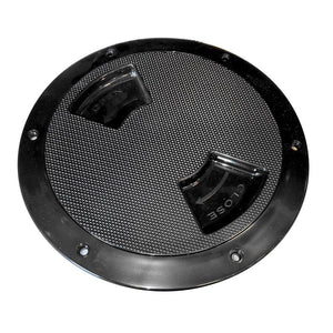 Sea-Dog Textured Quarter Turn Deck Plate - Black - 5" - TRAPSKI
