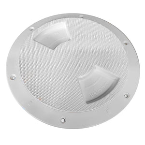 Sea-Dog Textured Quarter Turn Deck Plate - White - 6" - TRAPSKI