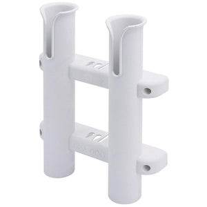 Sea-Dog Two Pole Side Mount Rod Storage Rack - White - TRAPSKI