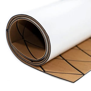 SeaDek 40" x 80" 6mm Two Color Diamond Full Sheet - Brushed Texture - Mocha/Black (1016mm x 2032mm x 6mm) - TRAPSKI