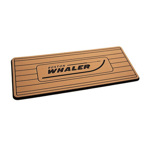 SeaDek Boston Whaler Helm Pad - Mocha/Black Brushed w/Routed Teak Lines - TRAPSKI