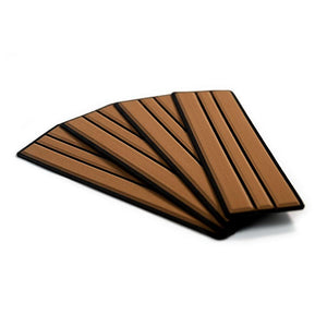 SeaDek Faux Teak 4-Piece Step Kit - Mocha/Black - TRAPSKI