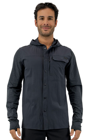 Cast Hooded Button Up – Charcoal – Men’s
