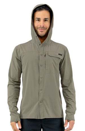 Cast Hooded Button Up – Moss – Men’s