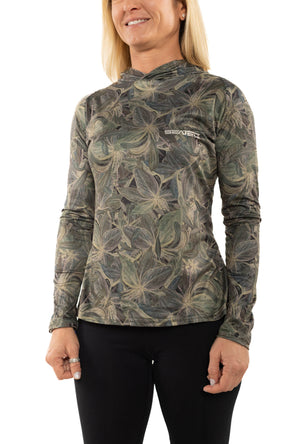 Mangrove Camo Sport Tec Hooded Long Sleeve – Women's