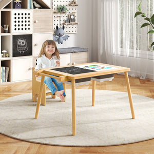 Sensory Table and Chair Set for Kids 2-8 with Foldable Bins