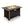 Serenelife Outdoor Rattan Patio Propane Fire Pit Table with Glass Guard, Black
